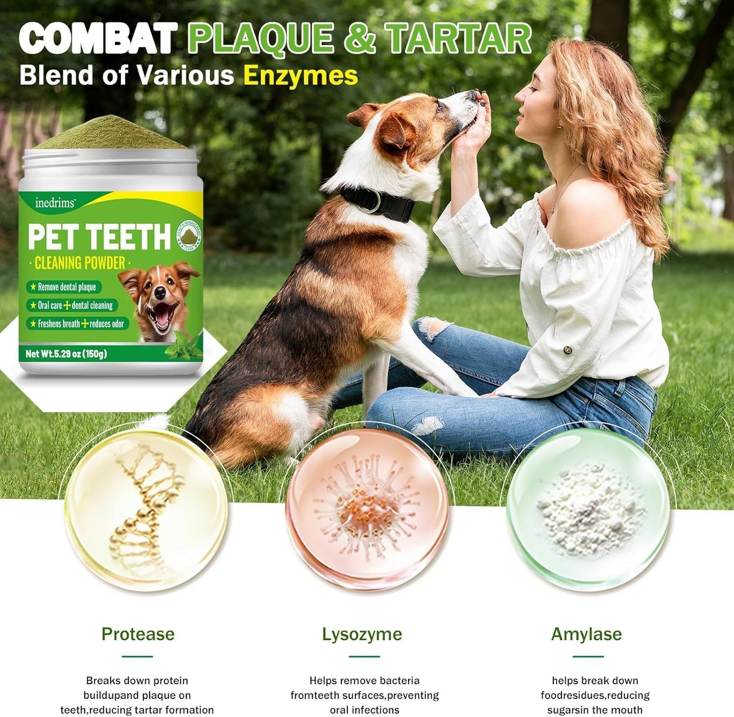 Pet Dental Powder - Freshens Breath, Protects Gums And Strengthens Teeth. An Essential For Daily Oral Care And General Dental Care. - Prime Essentials