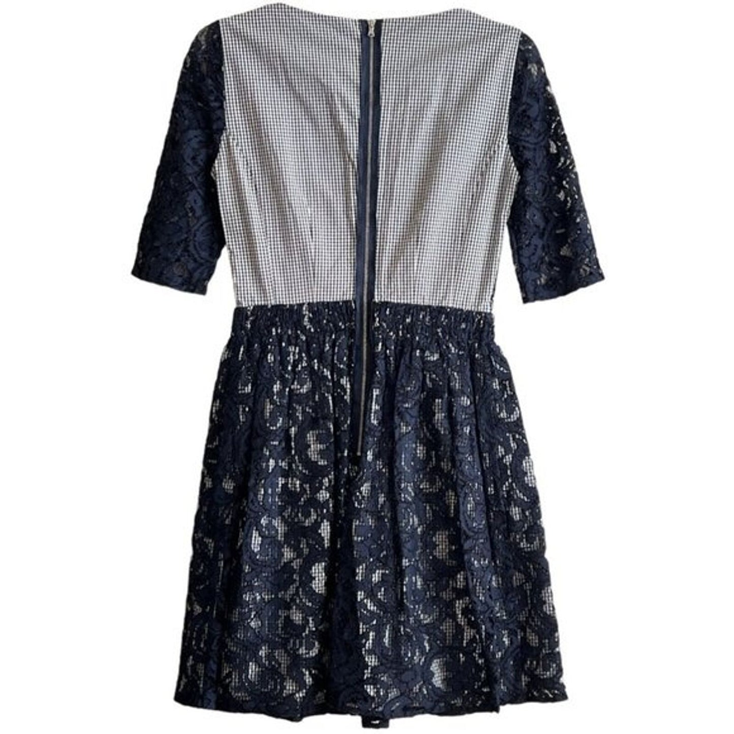 Elevate Your Style with the Carven Blue Lace Mini Dress - Timeless Elegance Redefined - Prime Essentials