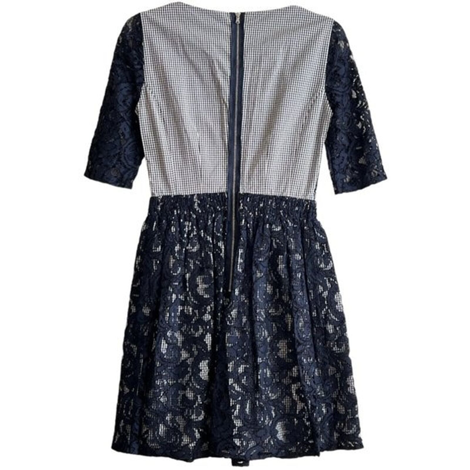 Elevate Your Style with the Carven Blue Lace Mini Dress - Timeless Elegance Redefined - Prime Essentials