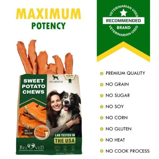 Sweet Potato Chips Treats For Dogs 10.6 Oz 300 G - Prime Essentials